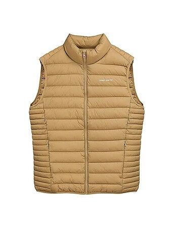 Teddy smith b-terry heren bodywarmer beige - mouwloze jas