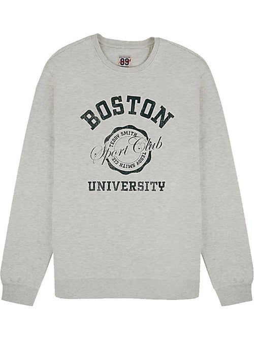 Teddy Smith Boston Heren Sweatshirt Grijs - Kiabi Teddy Smith Boston Heren Sweatshirt Grijs - Kiabi
