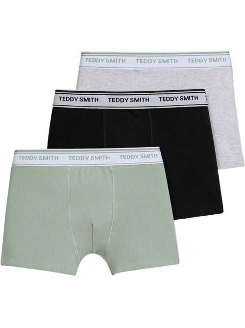 Teddy Smith Boxershorts Heren - 3-pack Grijs/Kaki - Kiabi Teddy Smith Boxershorts Heren - 3-pack Grijs/Kaki - Kiabi
