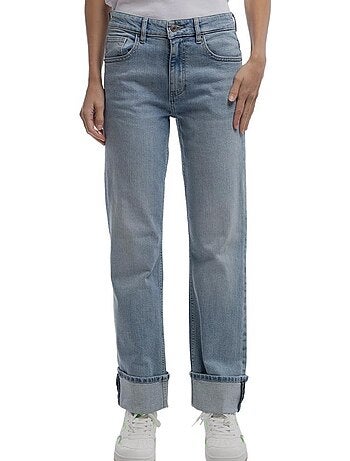Teddy smith boyfriend jeans voor meisjes - rechte pasvorm - blauw