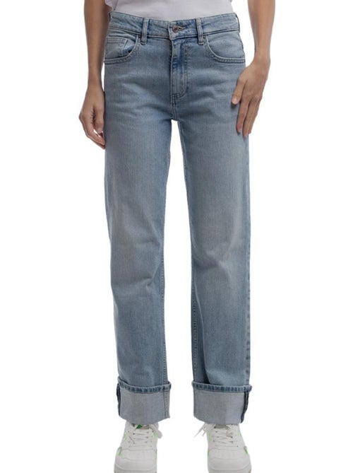 Teddy smith boyfriend jeans voor meisjes - rechte pasvorm - blauw - Kiabi Teddy smith boyfriend jeans voor meisjes - rechte pasvorm - blauw - Kiabi