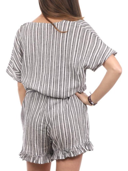 Teddy Smith Colana Combishort voor Dames - Blauw - Kiabi Teddy Smith Colana Combishort voor Dames - Blauw - Kiabi