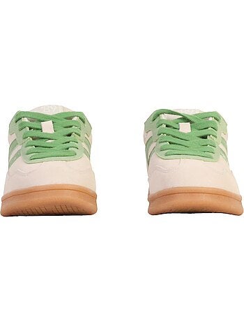 Teddy smith dames sneakers beige/groen 120519