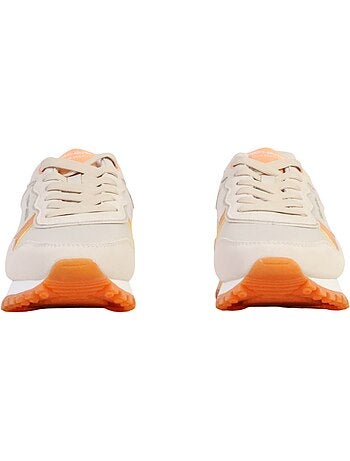 Teddy smith dames sneakers beige/oranje 120515