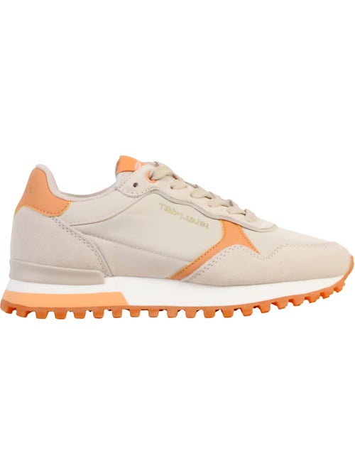 Teddy Smith Dames Sneakers Beige/Oranje 120515 - Kiabi Teddy Smith Dames Sneakers Beige/Oranje 120515 - Kiabi