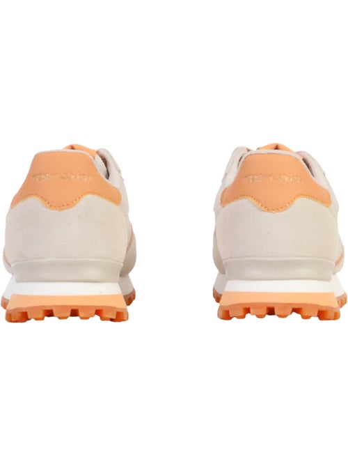 Teddy Smith Dames Sneakers Beige/Oranje 120515 - Kiabi Teddy Smith Dames Sneakers Beige/Oranje 120515 - Kiabi