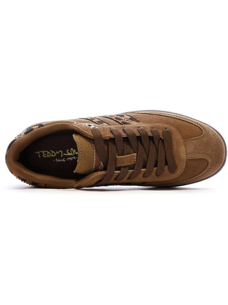 Teddy Smith Dames Sneakers Bruin/Luipaardprint 120233 Cappuccinobruin - Kiabi