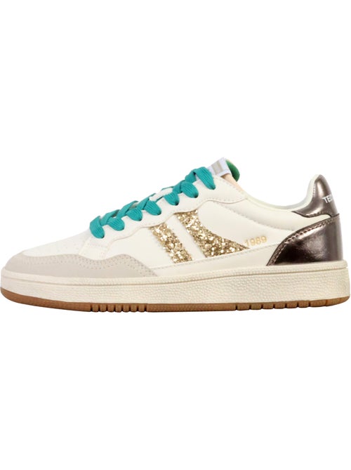 Teddy Smith Dames Sneakers Ecru/Goud 120598 - Kiabi Teddy Smith Dames Sneakers Ecru/Goud 120598 - Kiabi
