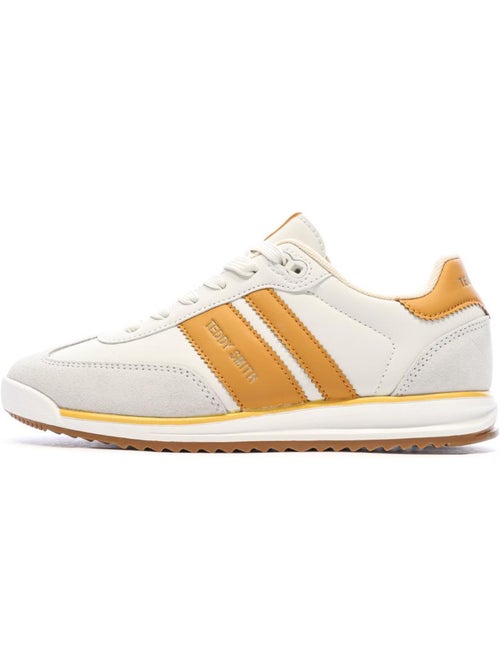 Teddy Smith Dames Sneakers Wit/Geel/Bruin 120232 - Kiabi Teddy Smith Dames Sneakers Wit/Geel/Bruin 120232 - Kiabi
