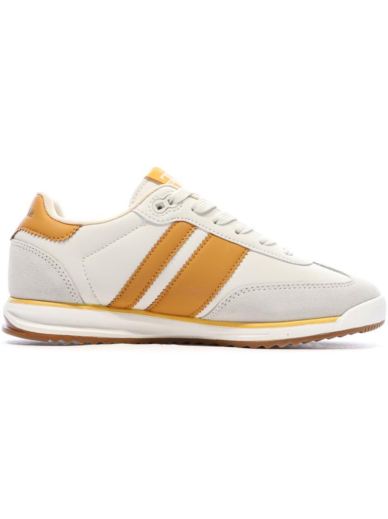 Teddy Smith Dames Sneakers Wit/Geel/Bruin 120232 Wit - Kiabi