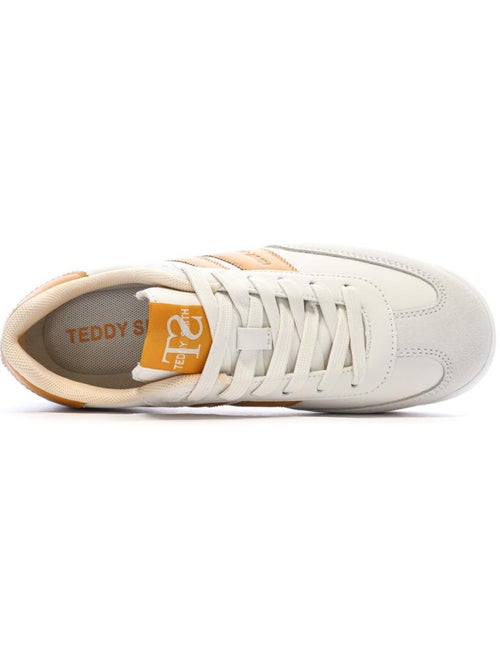 Teddy Smith Dames Sneakers Wit/Geel/Bruin 120232 - Kiabi Teddy Smith Dames Sneakers Wit/Geel/Bruin 120232 - Kiabi