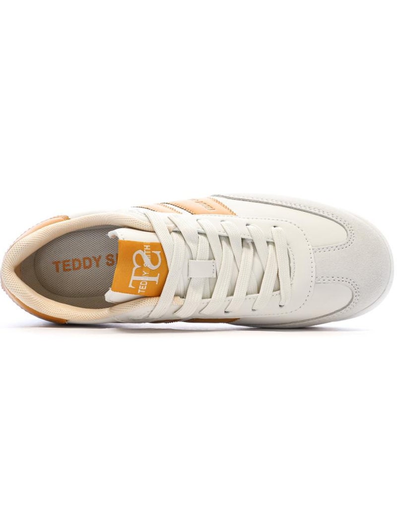 Teddy Smith Dames Sneakers Wit/Geel/Bruin 120232 Wit - Kiabi