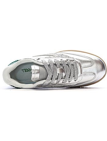 Teddy smith dames sneakers zilver/groen 120305
