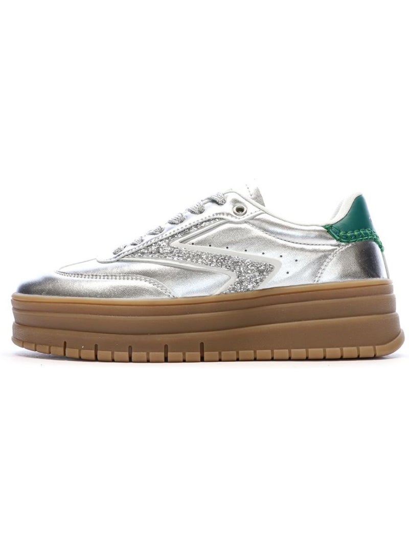 Teddy Smith Dames Sneakers Zilver/Groen 120305 Zilver - Kiabi