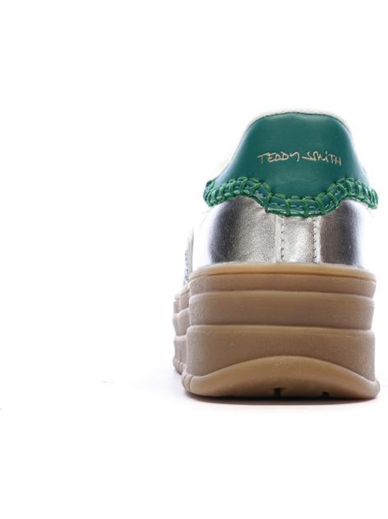 Teddy Smith Dames Sneakers Zilver/Groen 120305 Zilver - Kiabi