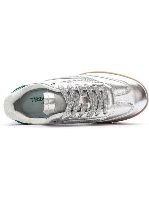Teddy Smith Dames Sneakers Zilver/Groen 120305 - Kiabi Teddy Smith Dames Sneakers Zilver/Groen 120305 - Kiabi