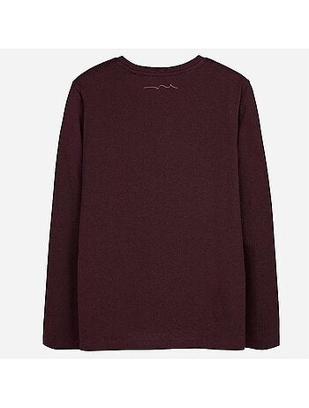 Teddy smith evan bordeaux jongens t-shirt lange mouwen
