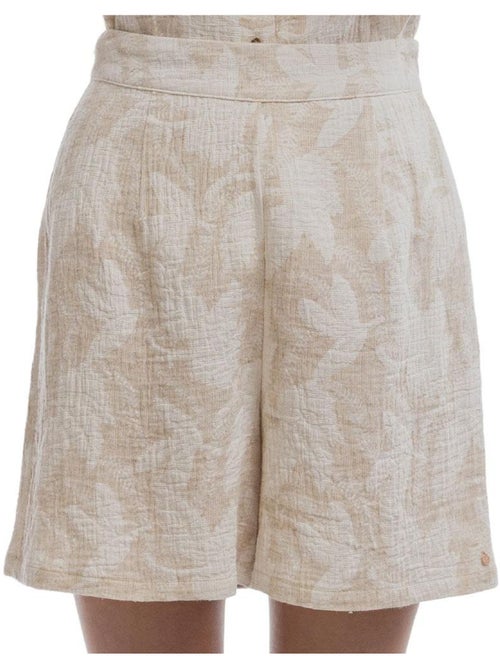 Teddy Smith Floralio Korte Beige Damesbroek - Kiabi Teddy Smith Floralio Korte Beige Damesbroek - Kiabi