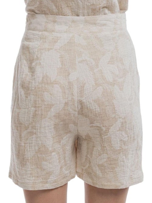 Teddy Smith Floralio Korte Beige Damesbroek - Kiabi Teddy Smith Floralio Korte Beige Damesbroek - Kiabi