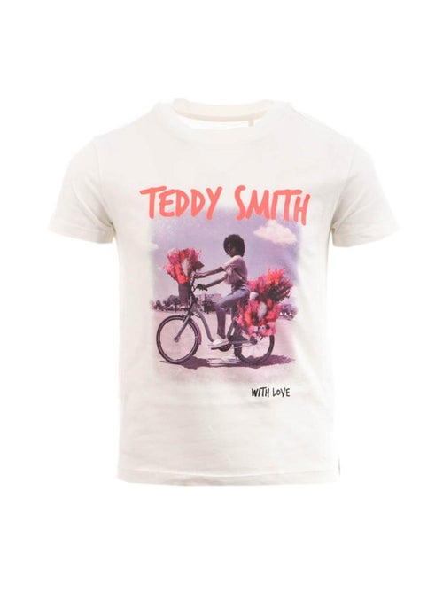 Teddy Smith Flow T-shirt Wit voor Meisjes - Kiabi Teddy Smith Flow T-shirt Wit voor Meisjes - Kiabi