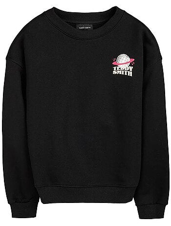 Teddy smith flow zwarte meisjes sweatshirt