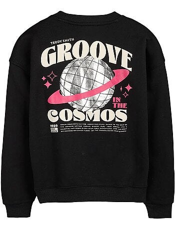 Teddy smith flow zwarte meisjes sweatshirt