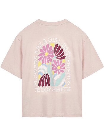 Teddy smith flowa t-shirt voor dames met rozenprint