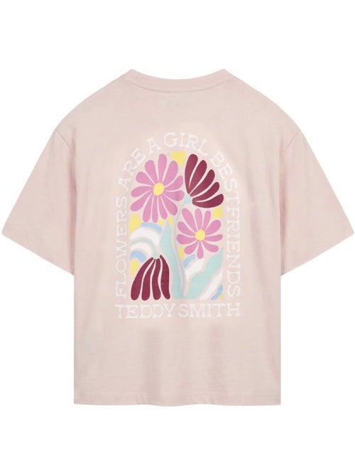 Teddy smith flowa t-shirt voor dames met rozenprint - Kiabi