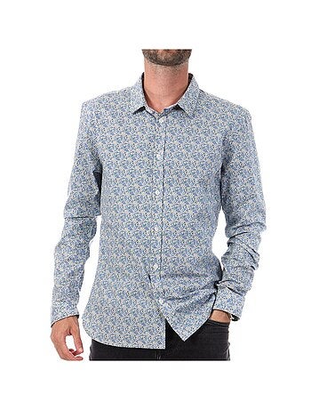 Teddy smith heren overhemd met bloemenprint zwart/rood