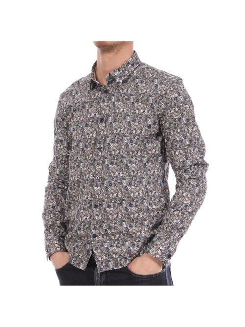 Teddy Smith Heren overhemd met bloemenprint - Marineblauw - Kiabi Teddy Smith Heren overhemd met bloemenprint - Marineblauw - Kiabi