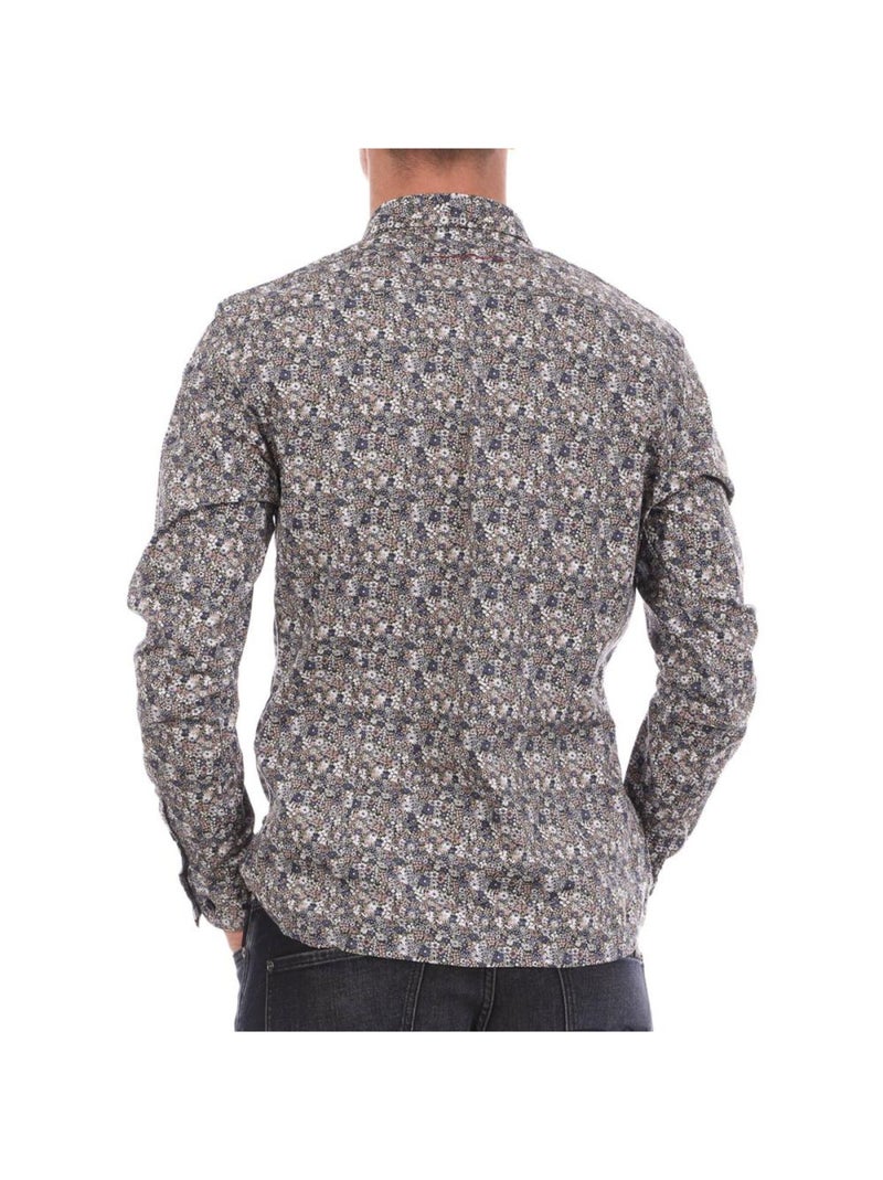 Teddy Smith Heren overhemd met bloemenprint - Marineblauw Multicolor - Kiabi