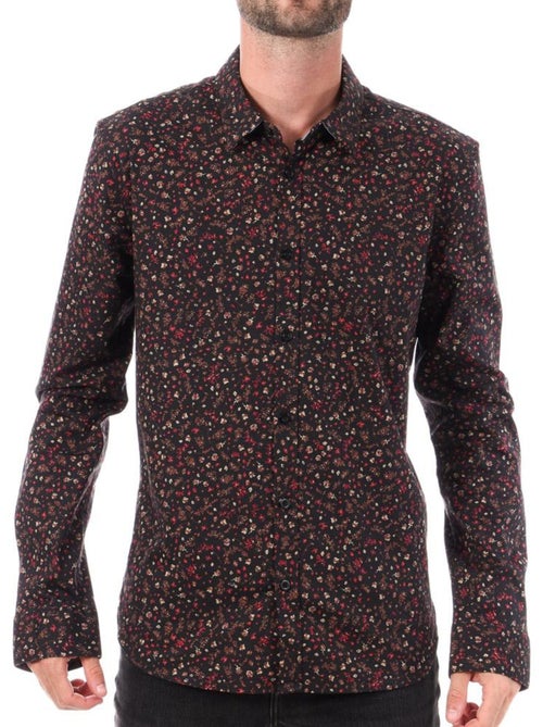 Teddy Smith Heren overhemd met bloemenprint zwart/rood - Kiabi Teddy Smith Heren overhemd met bloemenprint zwart/rood - Kiabi