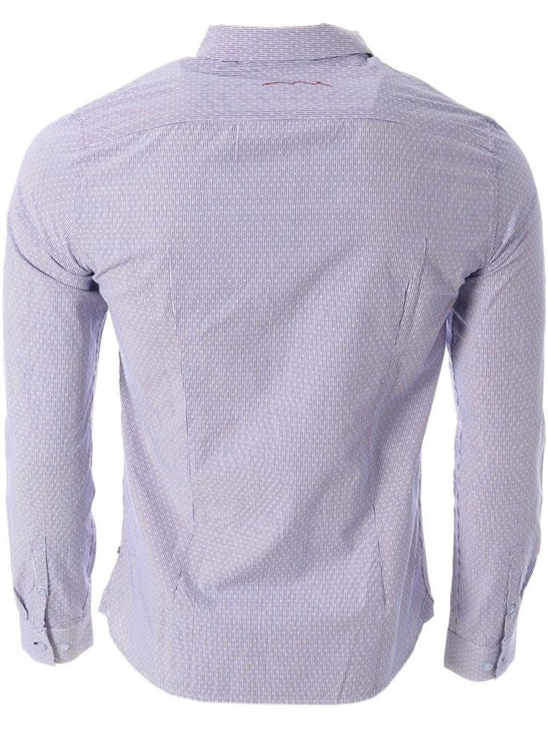 Teddy Smith Heren overhemd met strepen wit/marine Wit Mauve - Kiabi