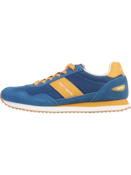 Teddy Smith Heren Sneakers Blauw/Geel 120501 - Kiabi Teddy Smith Heren Sneakers Blauw/Geel 120501 - Kiabi