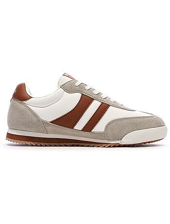 Teddy smith heren sneakers bruin/wit 120503