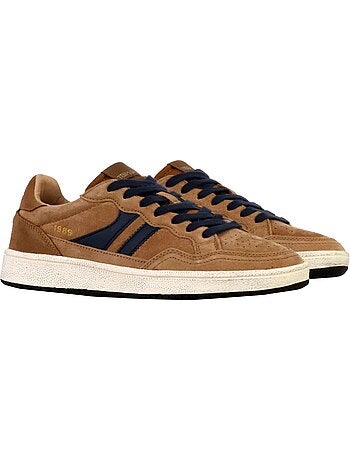 Teddy smith heren sneakers kaki/oranje 120310