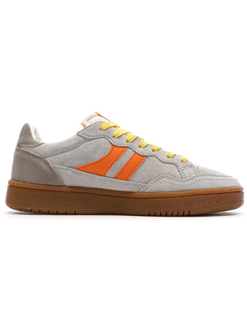 Teddy Smith Heren Sneakers Grijs/Oranje 120596 Zilvergrijs - Kiabi