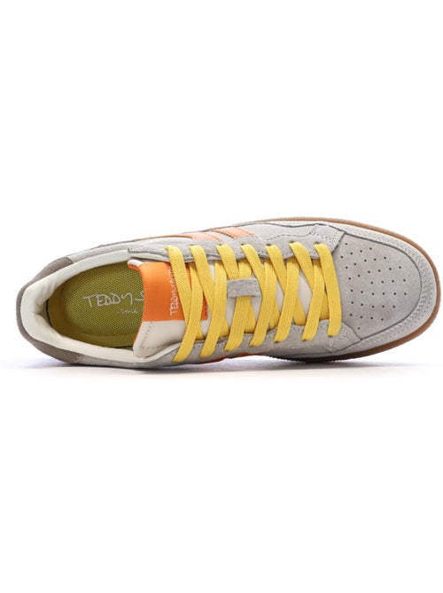 Teddy Smith Heren Sneakers Grijs/Oranje 120596 - Kiabi Teddy Smith Heren Sneakers Grijs/Oranje 120596 - Kiabi