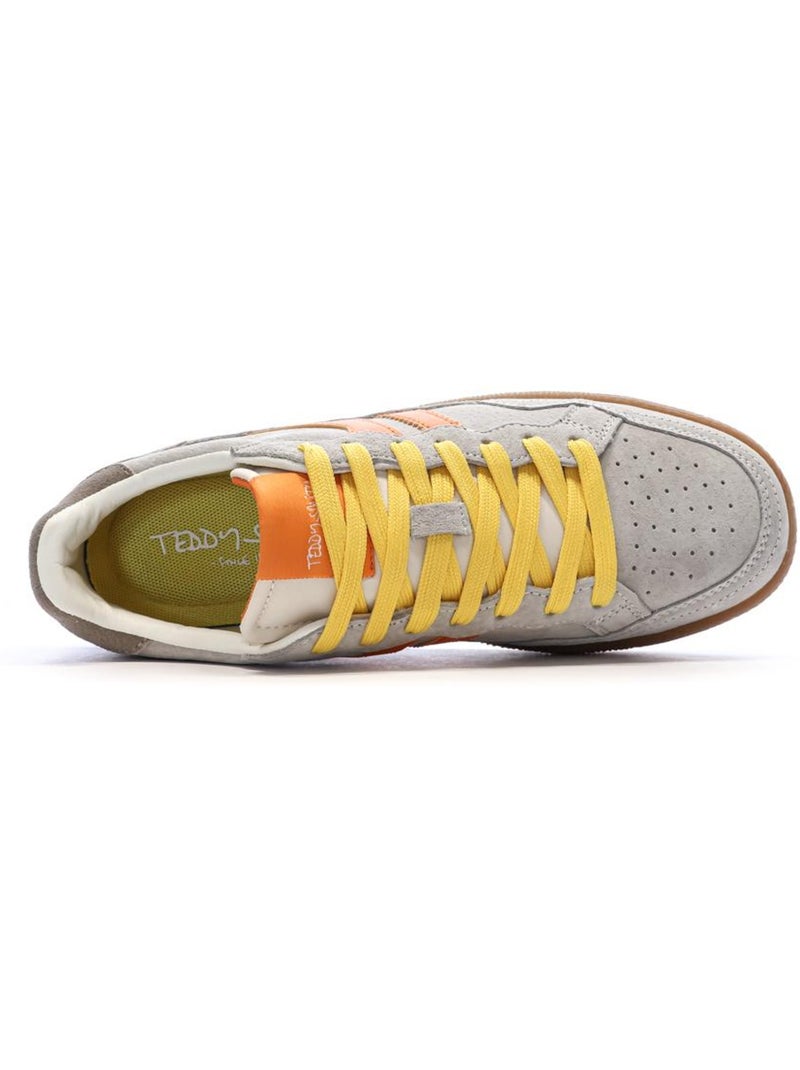 Teddy Smith Heren Sneakers Grijs/Oranje 120596 Zilvergrijs - Kiabi