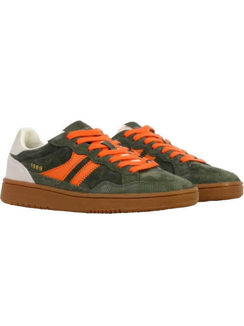 Teddy Smith Heren Sneakers Kaki/Oranje 120310 - Kiabi Teddy Smith Heren Sneakers Kaki/Oranje 120310 - Kiabi