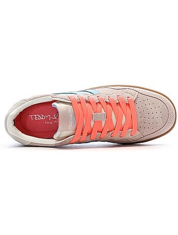 Teddy smith dames sneakers grijs/oranje 120596