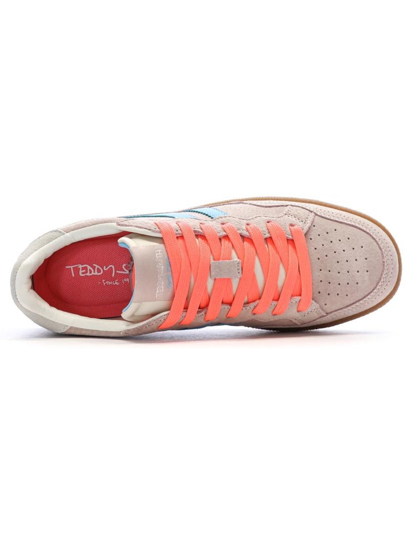 Teddy smith heren sneakers roze/blauw 120596 Roze - Kiabi