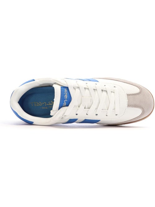 Teddy Smith Heren Sneakers Wit/Blauw 120032 - Kiabi Teddy Smith Heren Sneakers Wit/Blauw 120032 - Kiabi