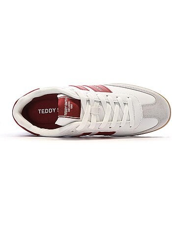 Teddy smith heren sneakers wit/bordeaux 120098