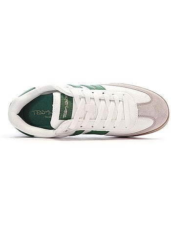 Teddy smith heren sneakers wit/groen 120032
