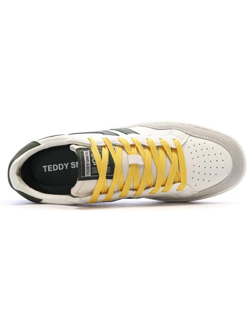 Teddy Smith Heren Sneakers Wit/Kaki 120597 - Kiabi Teddy Smith Heren Sneakers Wit/Kaki 120597 - Kiabi