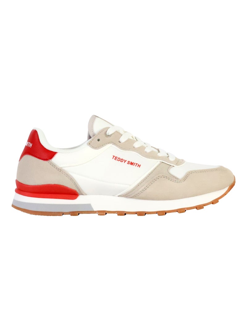 Teddy Smith Heren Sneakers Wit/Rood 120097 Wit - Kiabi
