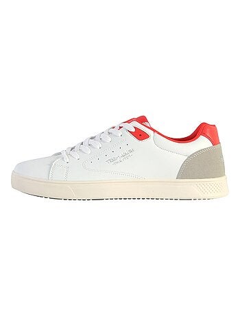 Teddy smith heren sneakers wit/rood 1642