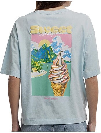Teddy smith icy dames t-shirt blauw
