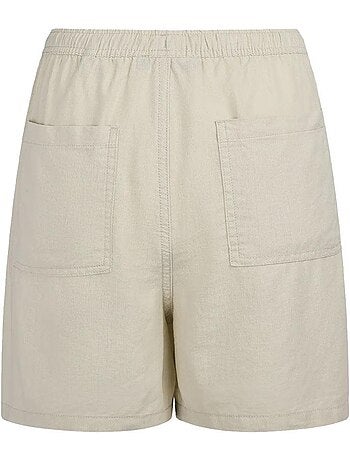 Teddy smith jett linnen beige korte broek dames